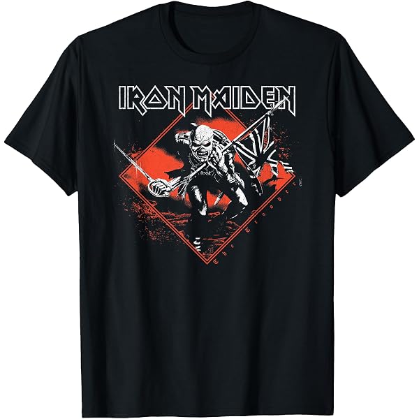 Amazon.com: Iron Maiden Trooper T-Shirt : Clothing, Shoes & Jewelry